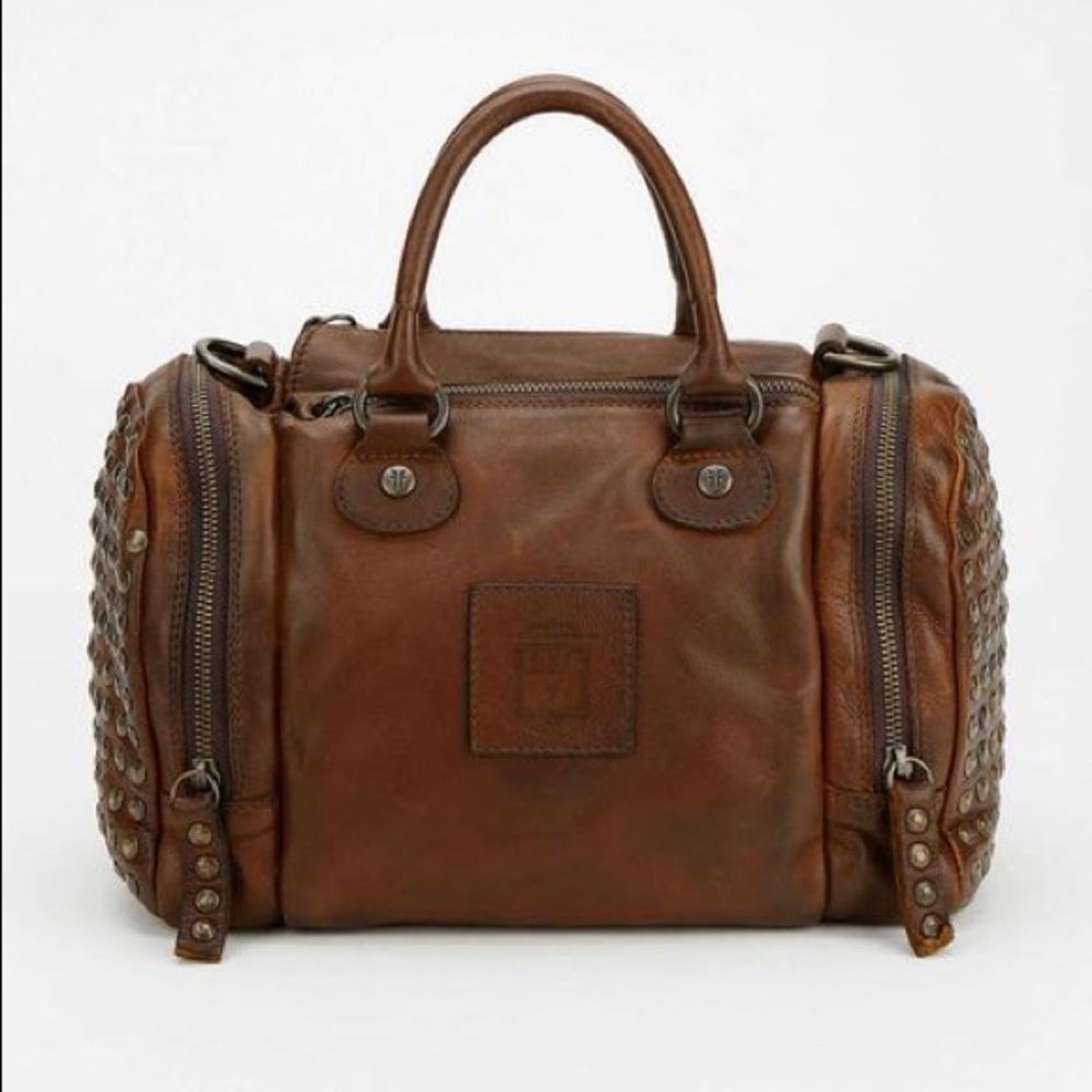 Frye Studded Vintage Leather Cross-Body Bag